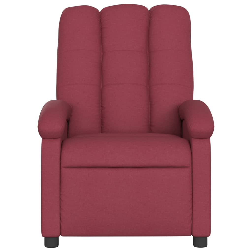 vidaXL Fotoliu rabatabil, roșu vin, material textil vidaXL Fotoliu rabatabil, roșu vin, material textil