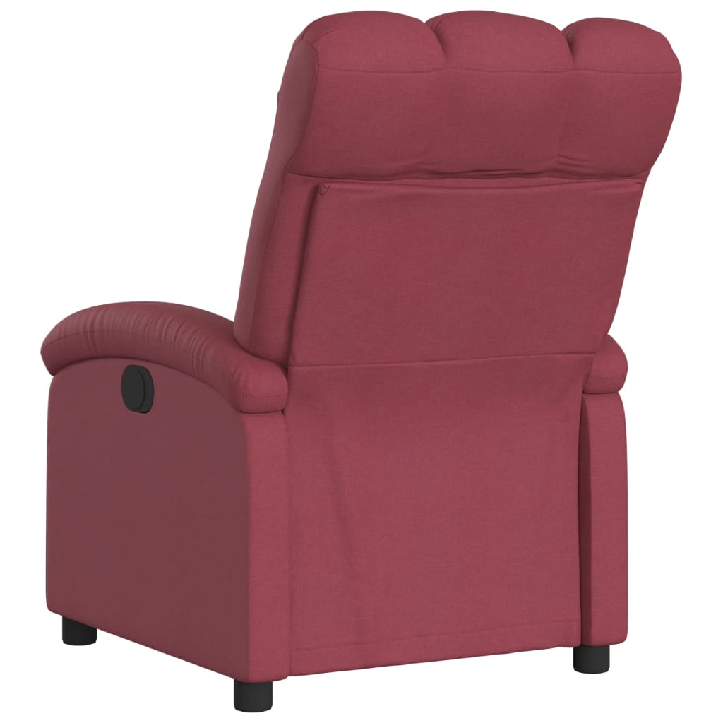 vidaXL Fotoliu rabatabil, roșu vin, material textil vidaXL Fotoliu rabatabil, roșu vin, material textil