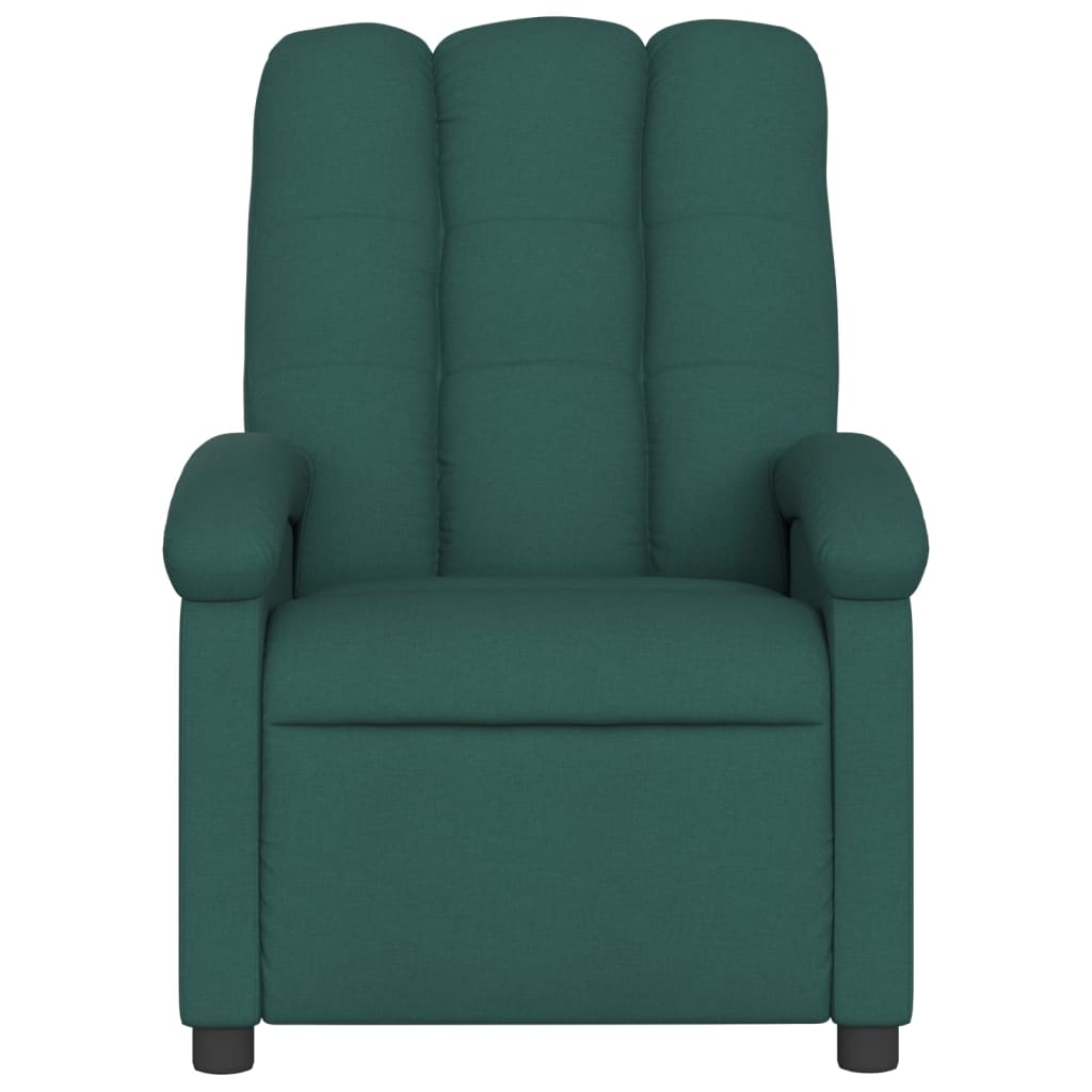 vidaXL Fotoliu rabatabil, verde închis, material textil vidaXL Fotoliu rabatabil, verde închis, material textil