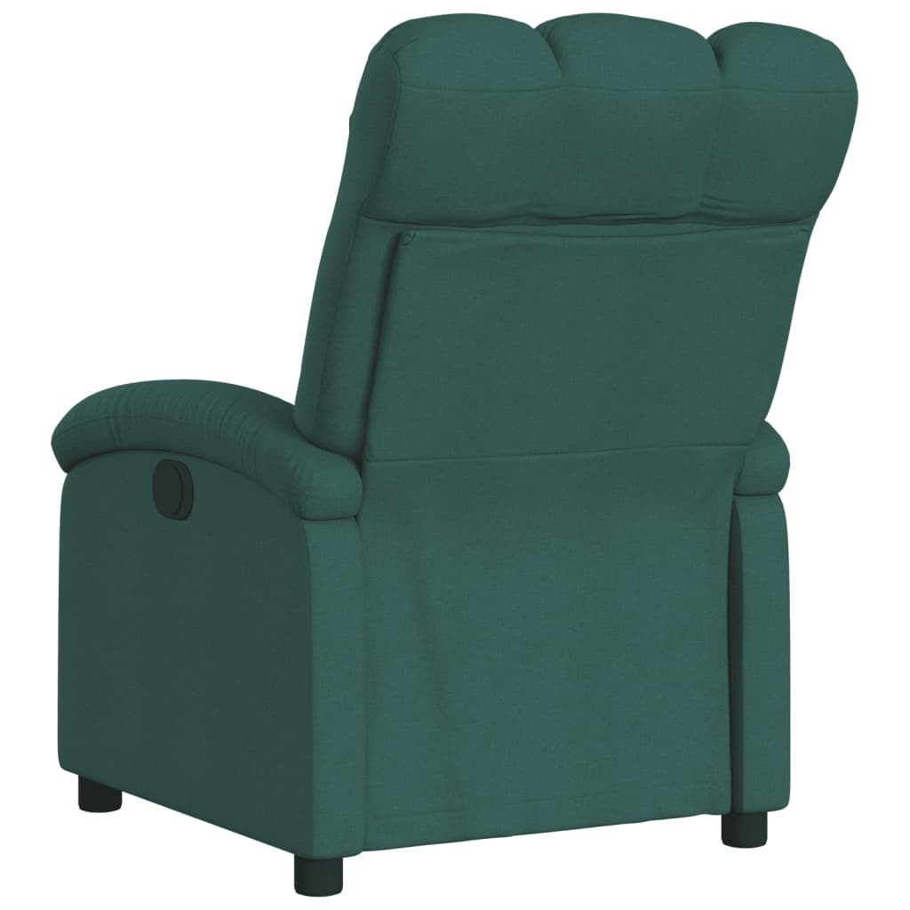 vidaXL Fotoliu rabatabil, verde închis, material textil vidaXL Fotoliu rabatabil, verde închis, material textil