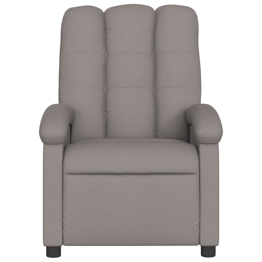 vidaXL Fotoliu rabatabil, gri taupe, material textil