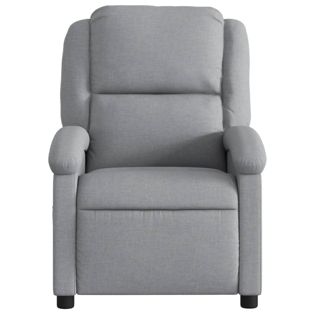 vidaXL Fotoliu rabatabil, gri deschis, material textil
