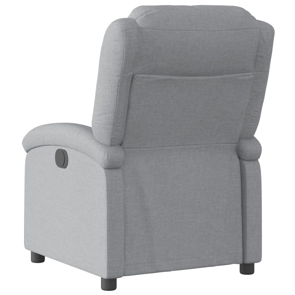 vidaXL Fotoliu rabatabil, gri deschis, material textil