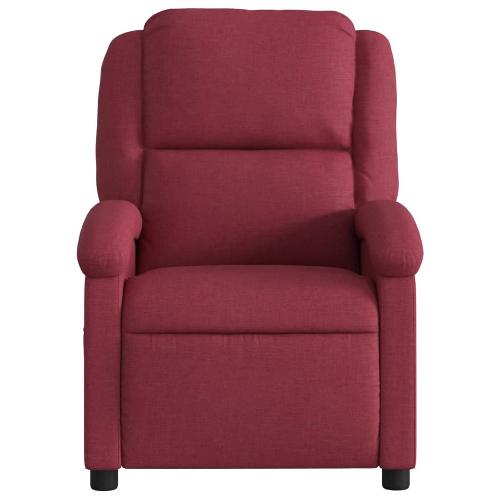 vidaXL Fotoliu rabatabil, roșu vin, material textil vidaXL Fotoliu rabatabil, roșu vin, material textil