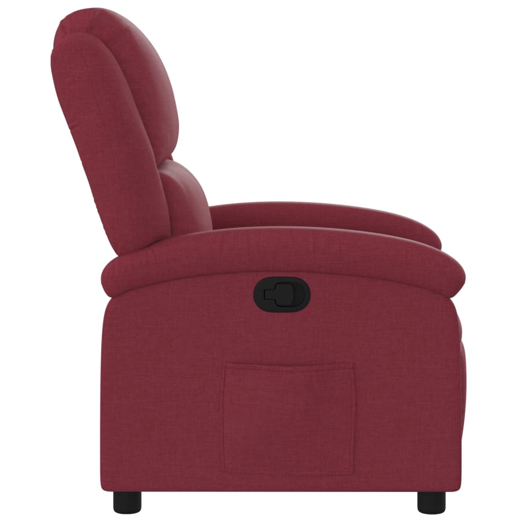 vidaXL Fotoliu rabatabil, roșu vin, material textil vidaXL Fotoliu rabatabil, roșu vin, material textil