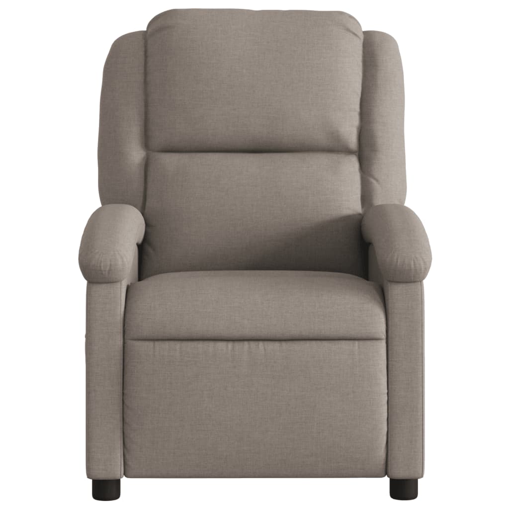 vidaXL Fotoliu rabatabil, gri taupe, material textil