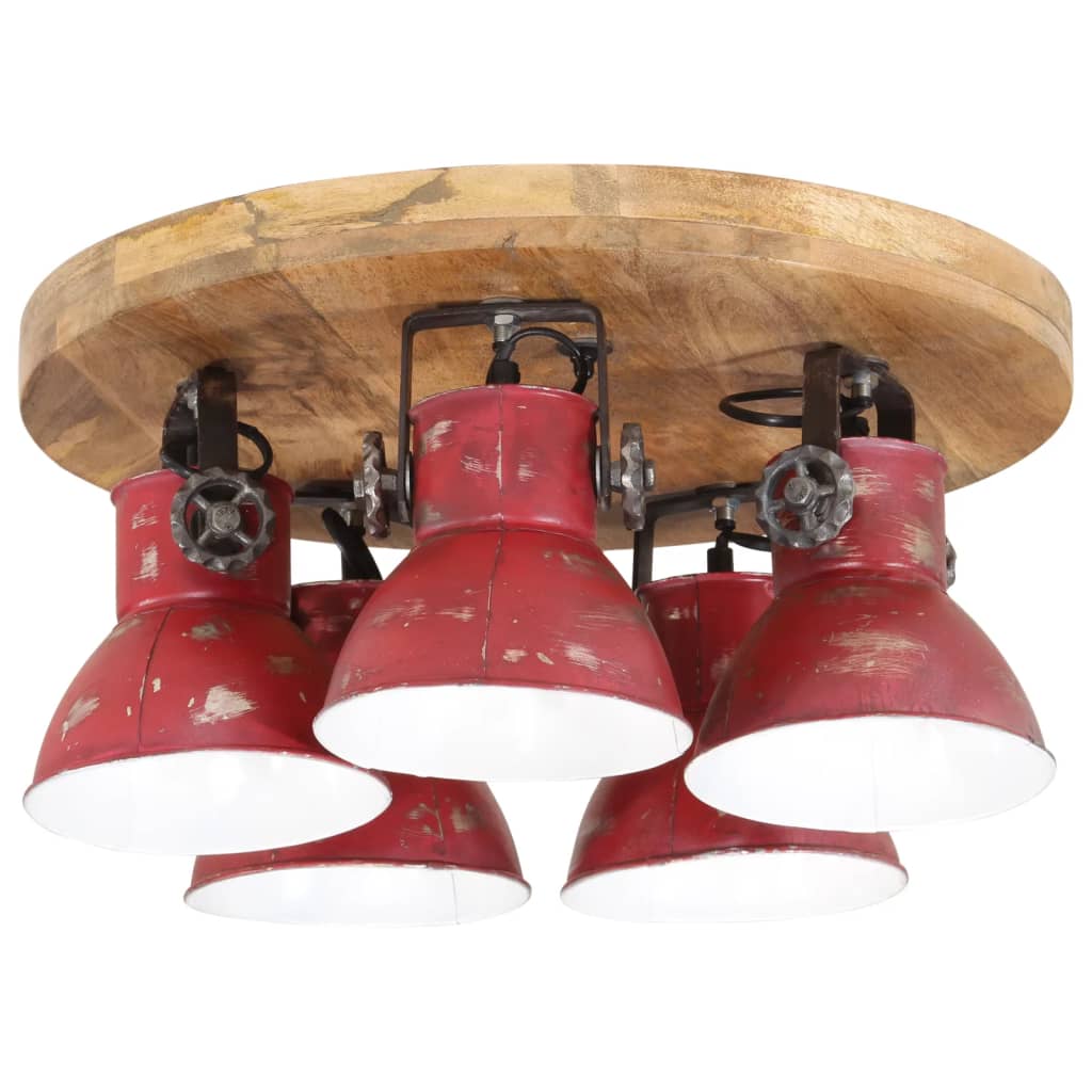vidaXL Lampă de tavan 25 W, roșu, 50x50x25 cm, E27 vidaXL Lampă de tavan 25 W, roșu, 50x50x25 cm, E27