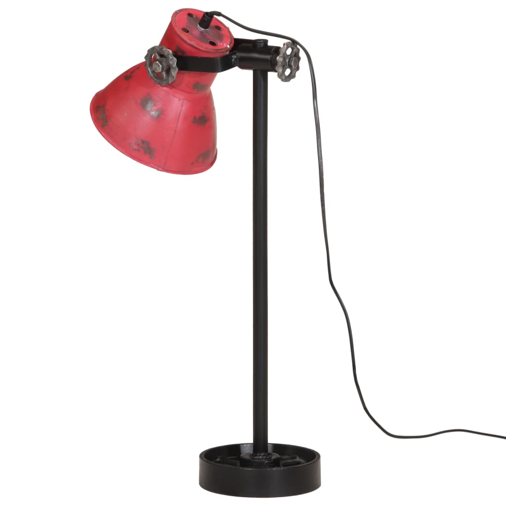 vidaXL Lampă de birou 25 W, roșu uzat, 15x15x55 cm, E27 vidaXL Lampă de birou 25 W, roșu uzat, 15x15x55 cm, E27