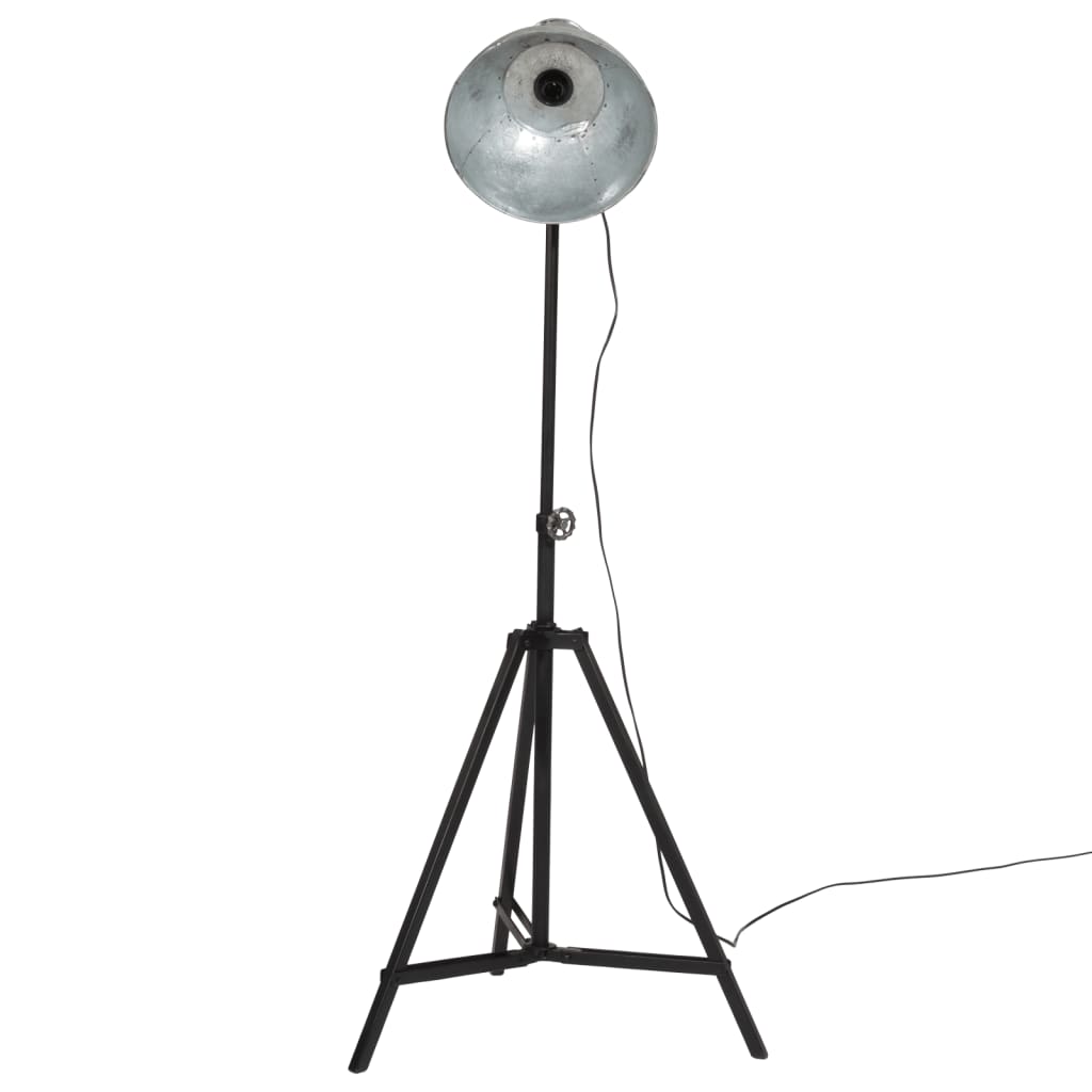 vidaXL Lampă de podea 25 W, argintiu vintage, 61x61x90/150 cm, E27 vidaXL Lampă de podea 25 W, argintiu vintage, 61x61x90/150 cm, E27