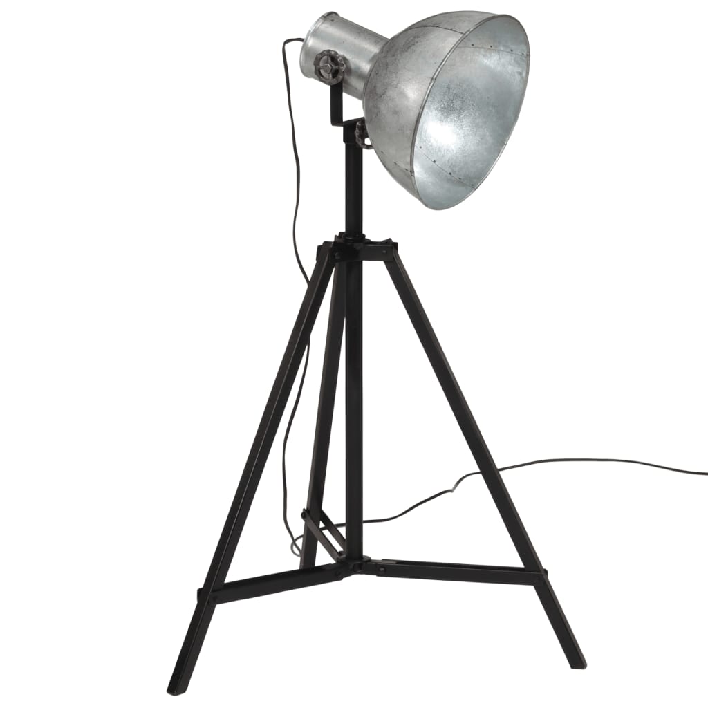 vidaXL Lampă de podea 25 W, argintiu vintage, 61x61x90/150 cm, E27 vidaXL Lampă de podea 25 W, argintiu vintage, 61x61x90/150 cm, E27