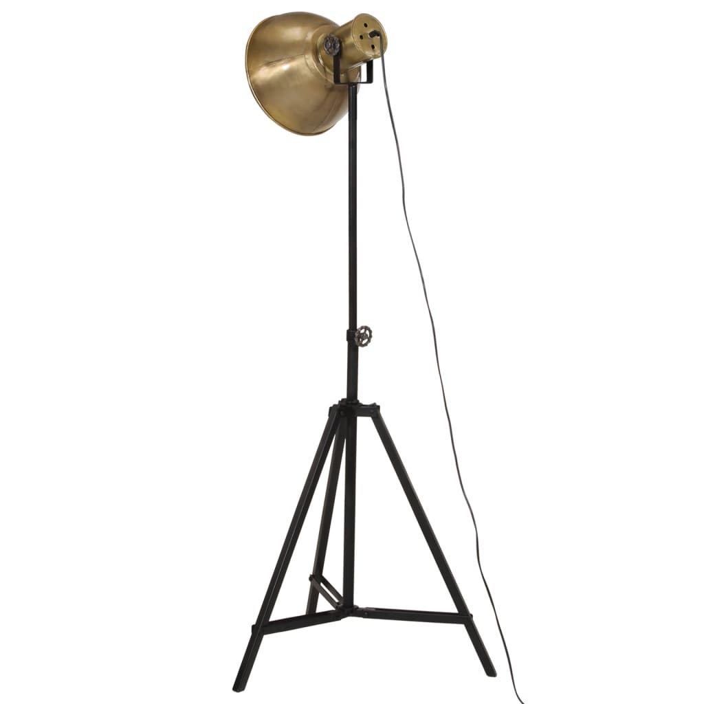 vidaXL Lampă de podea 25 W, alamă antichizată, 61x61x90/150 cm, E27 vidaXL Lampă de podea 25 W, alamă antichizată, 61x61x90/150 cm, E27