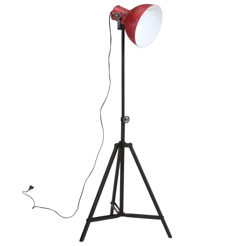 vidaXL Lampă de podea, 25 W, roșu uzat, 61x61x90/150 cm, E27 vidaXL Lampă de podea, 25 W, roșu uzat, 61x61x90/150 cm, E27