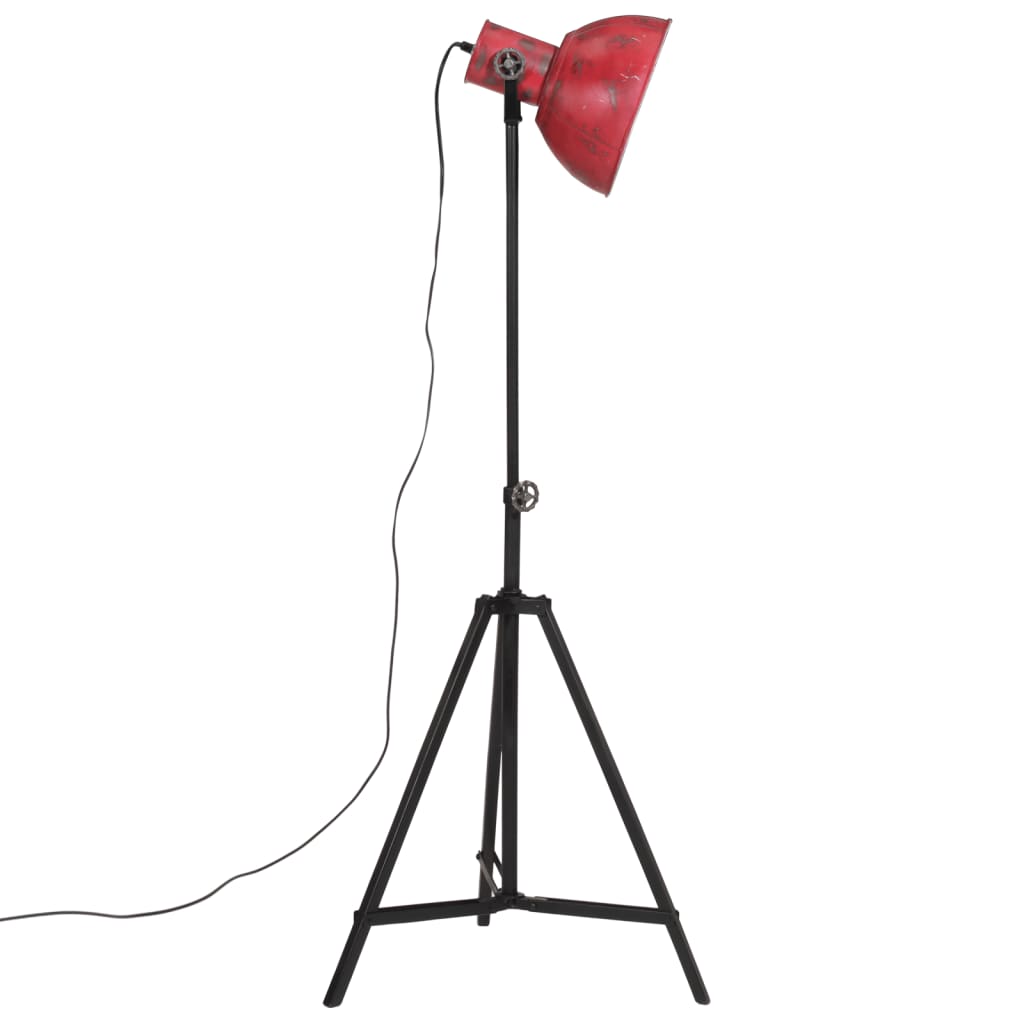 vidaXL Lampă de podea, 25 W, roșu uzat, 61x61x90/150 cm, E27 vidaXL Lampă de podea, 25 W, roșu uzat, 61x61x90/150 cm, E27