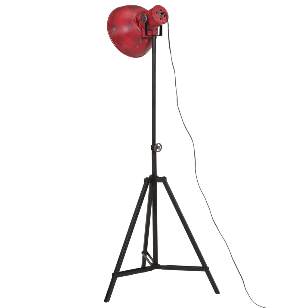 vidaXL Lampă de podea, 25 W, roșu uzat, 61x61x90/150 cm, E27 vidaXL Lampă de podea, 25 W, roșu uzat, 61x61x90/150 cm, E27