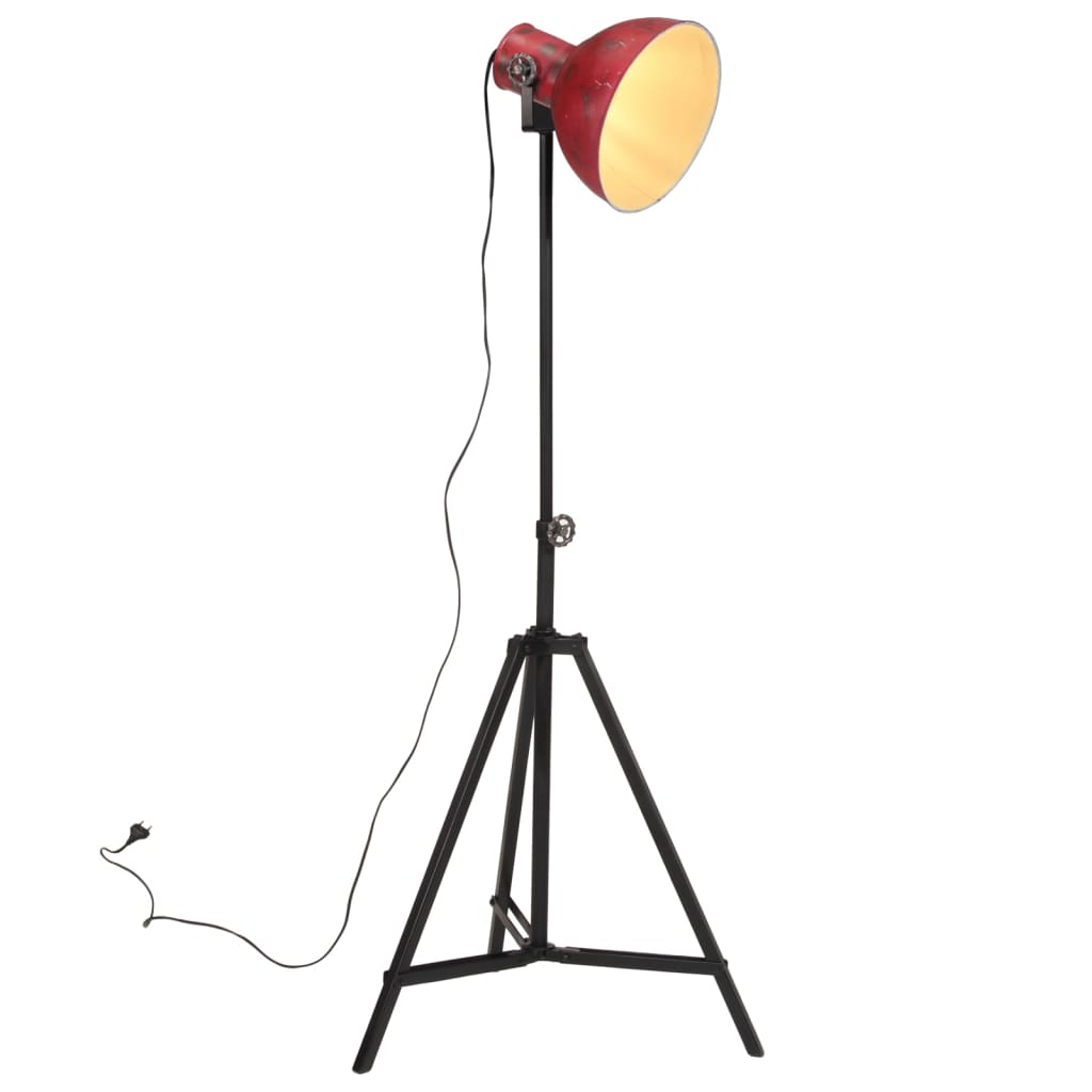 vidaXL Lampă de podea, 25 W, roșu uzat, 61x61x90/150 cm, E27 vidaXL Lampă de podea, 25 W, roșu uzat, 61x61x90/150 cm, E27