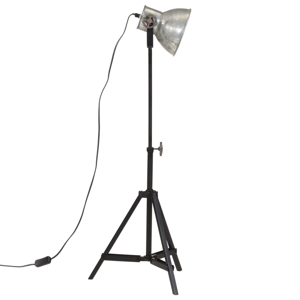 vidaXL Lampă de podea 25 W, argintiu vintage, 35x35x65/95 cm, E27 vidaXL Lampă de podea 25 W, argintiu vintage, 35x35x65/95 cm, E27