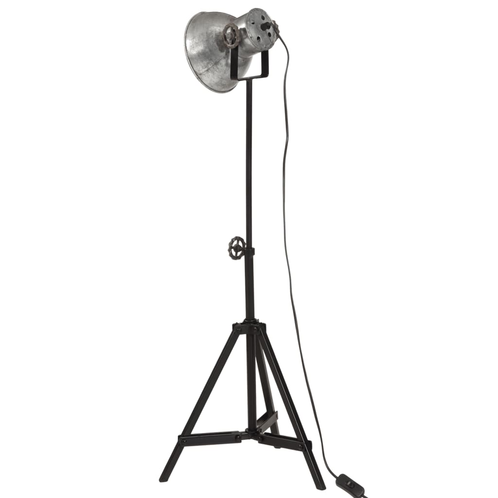 vidaXL Lampă de podea 25 W, argintiu vintage, 35x35x65/95 cm, E27 vidaXL Lampă de podea 25 W, argintiu vintage, 35x35x65/95 cm, E27