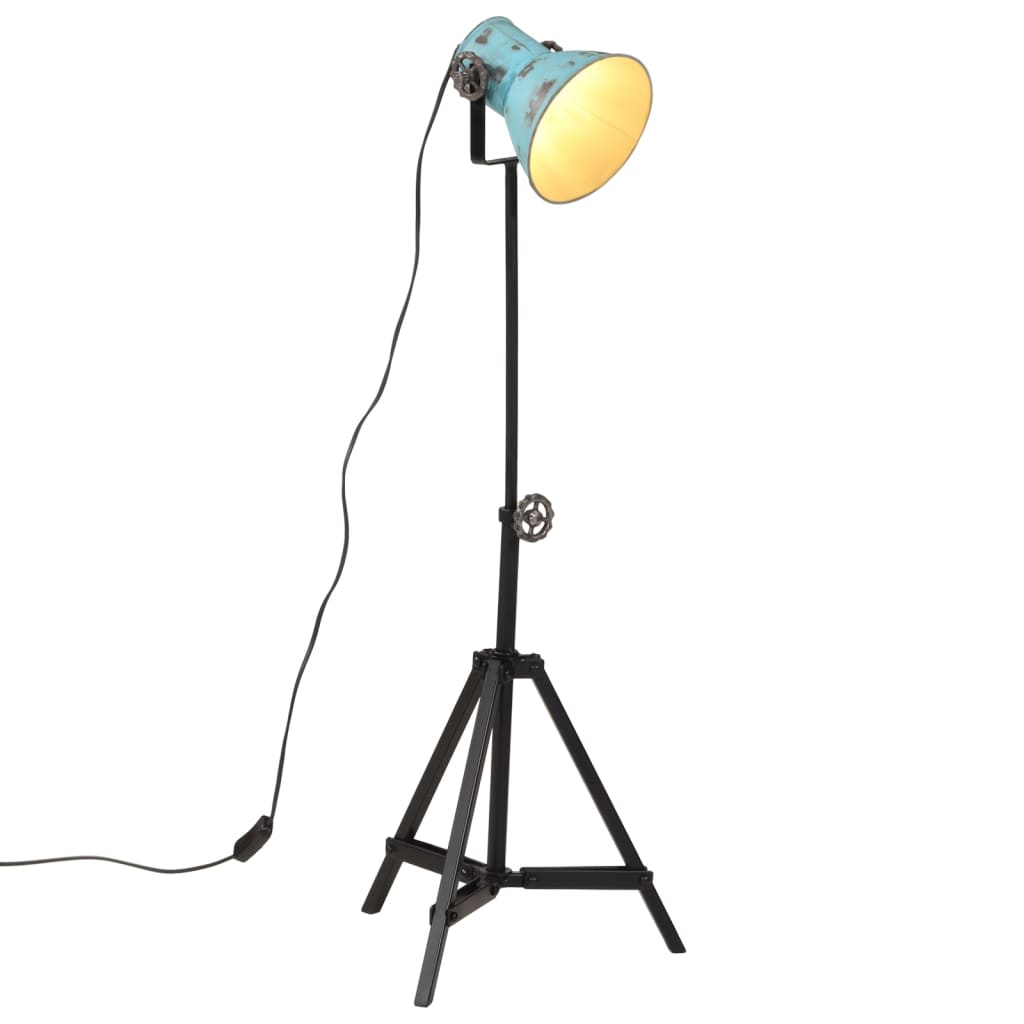 vidaXL Lampă de podea, 25 W, albastru uzat, 35x35x65/95 cm, E27 vidaXL Lampă de podea, 25 W, albastru uzat, 35x35x65/95 cm, E27