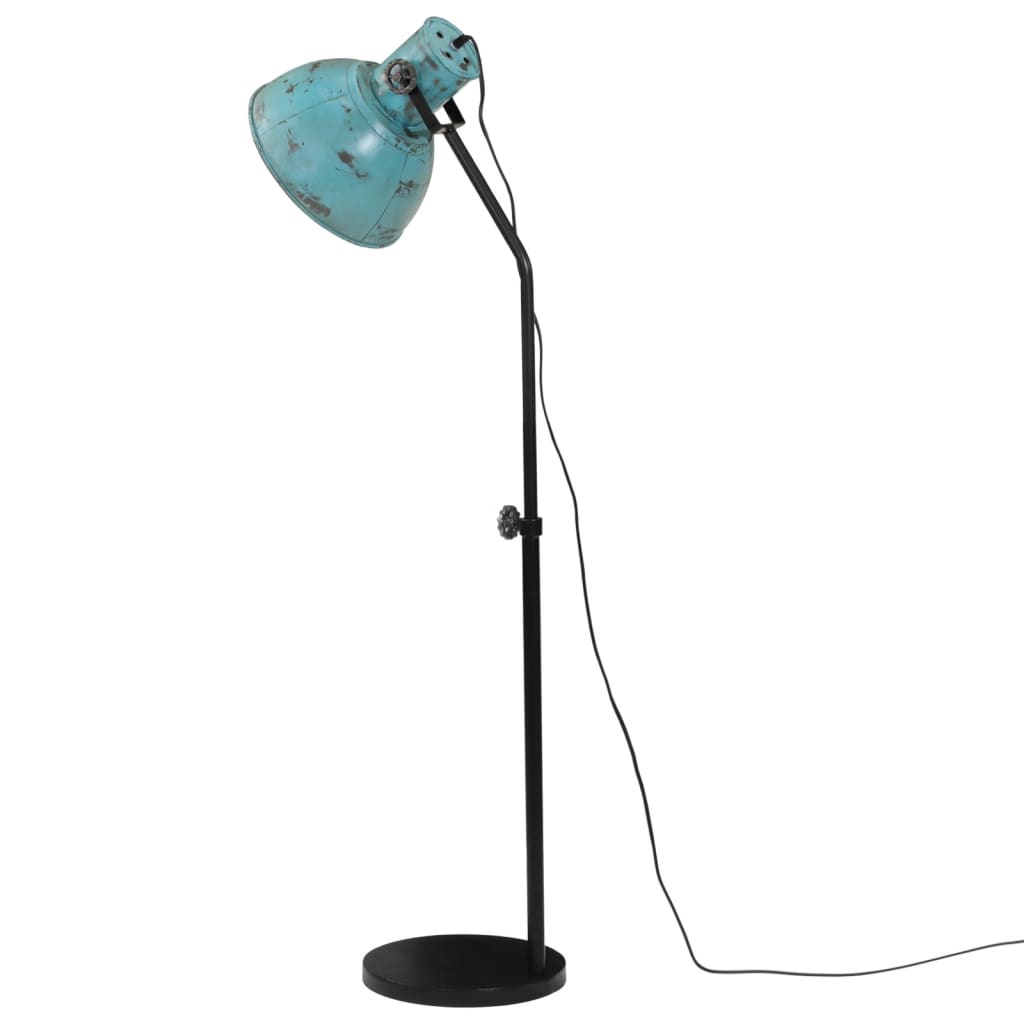 vidaXL Lampă de podea, 25 W, albastru uzat, 30x30x90-150 cm, E27 vidaXL Lampă de podea, 25 W, albastru uzat, 30x30x90-150 cm, E27