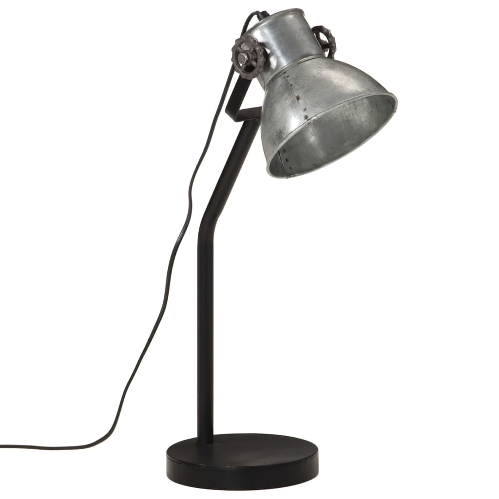 vidaXL Lampă de birou 25 W, argintiu vintage, 17x17x60 cm, E27 vidaXL Lampă de birou 25 W, argintiu vintage, 17x17x60 cm, E27