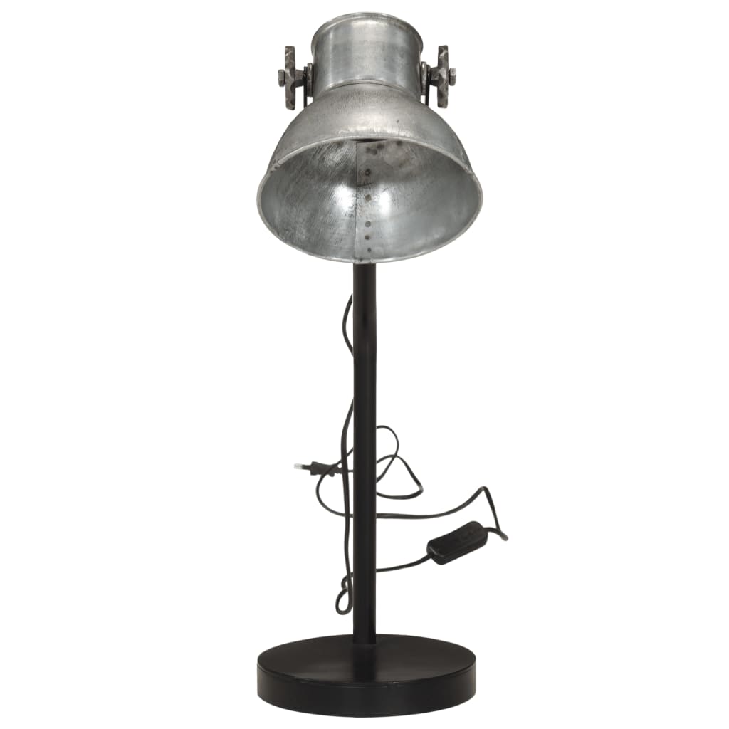 vidaXL Lampă de birou 25 W, argintiu vintage, 17x17x60 cm, E27 vidaXL Lampă de birou 25 W, argintiu vintage, 17x17x60 cm, E27