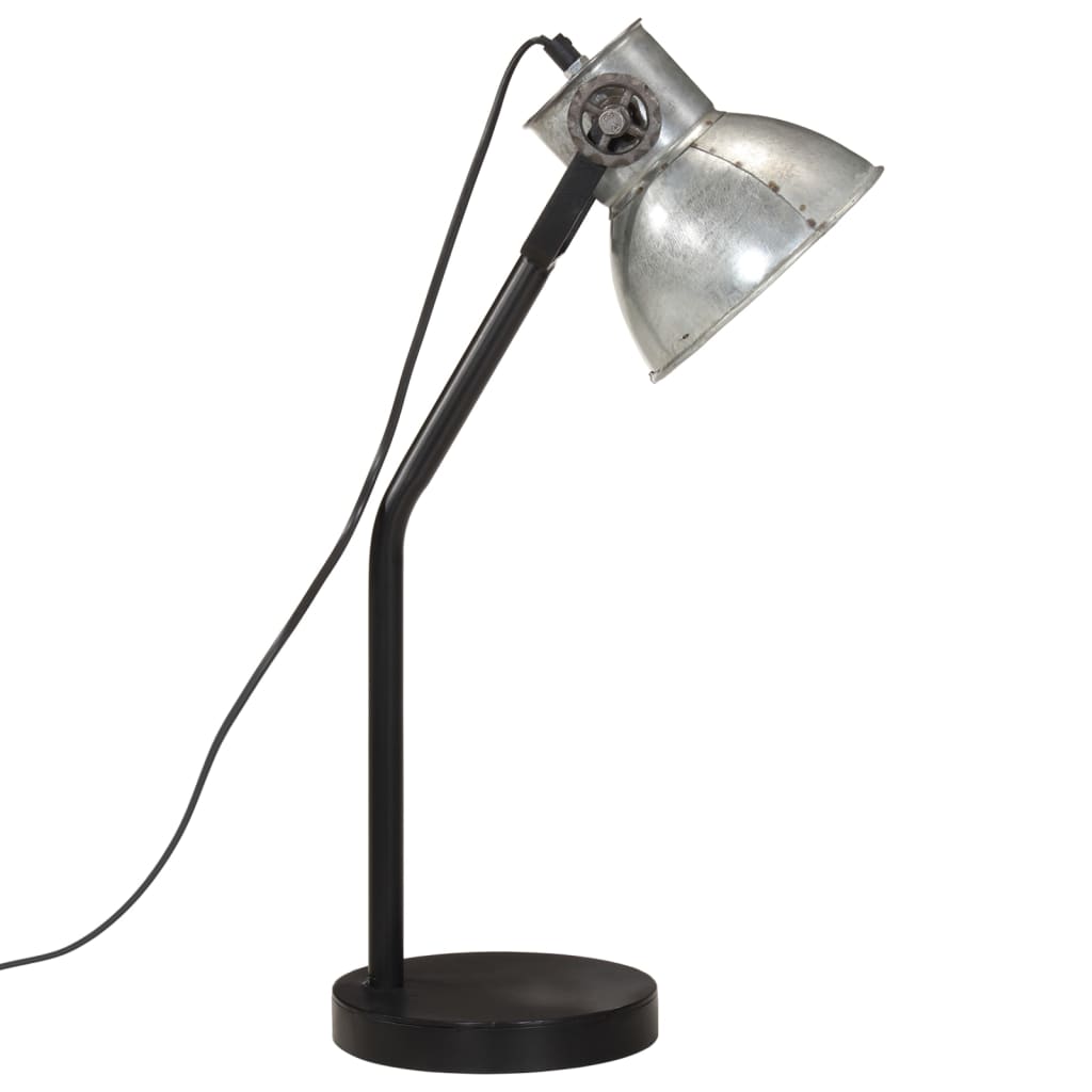 vidaXL Lampă de birou 25 W, argintiu vintage, 17x17x60 cm, E27 vidaXL Lampă de birou 25 W, argintiu vintage, 17x17x60 cm, E27