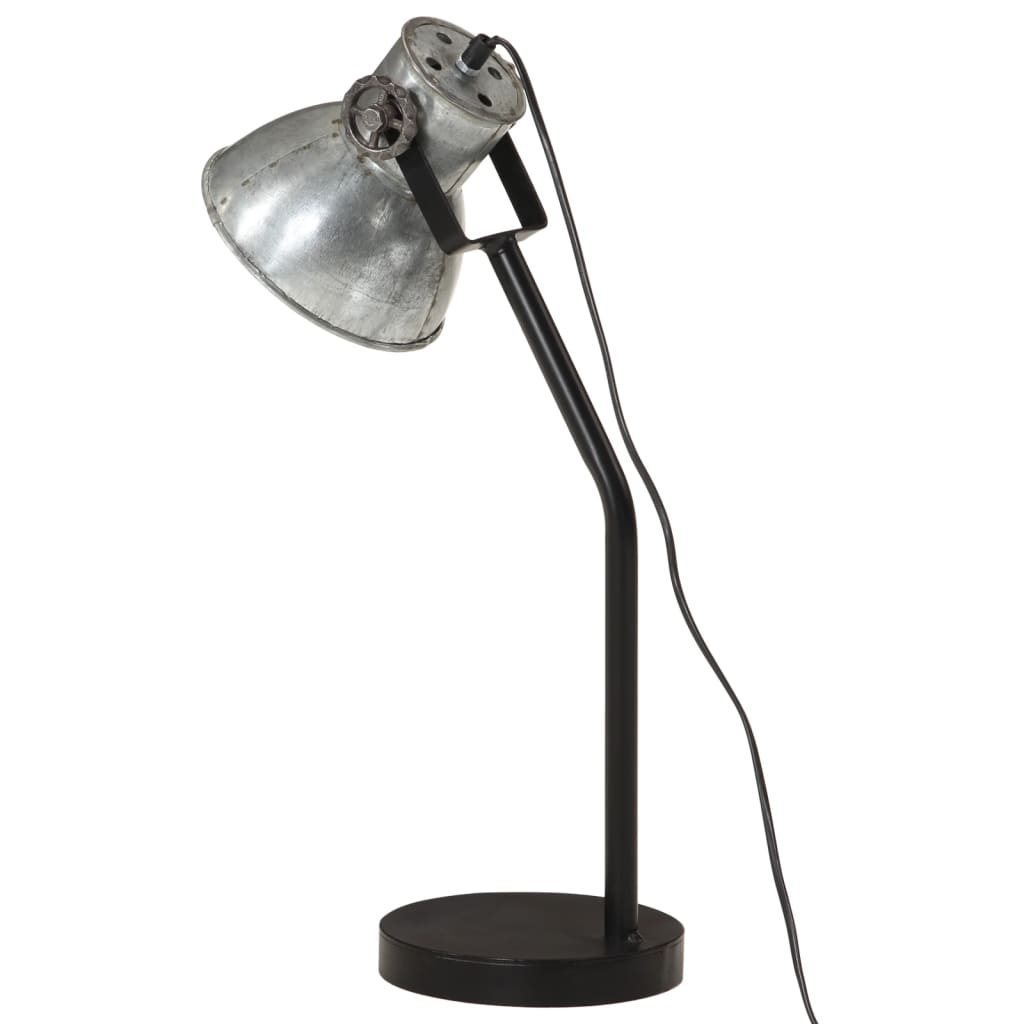 vidaXL Lampă de birou 25 W, argintiu vintage, 17x17x60 cm, E27 vidaXL Lampă de birou 25 W, argintiu vintage, 17x17x60 cm, E27