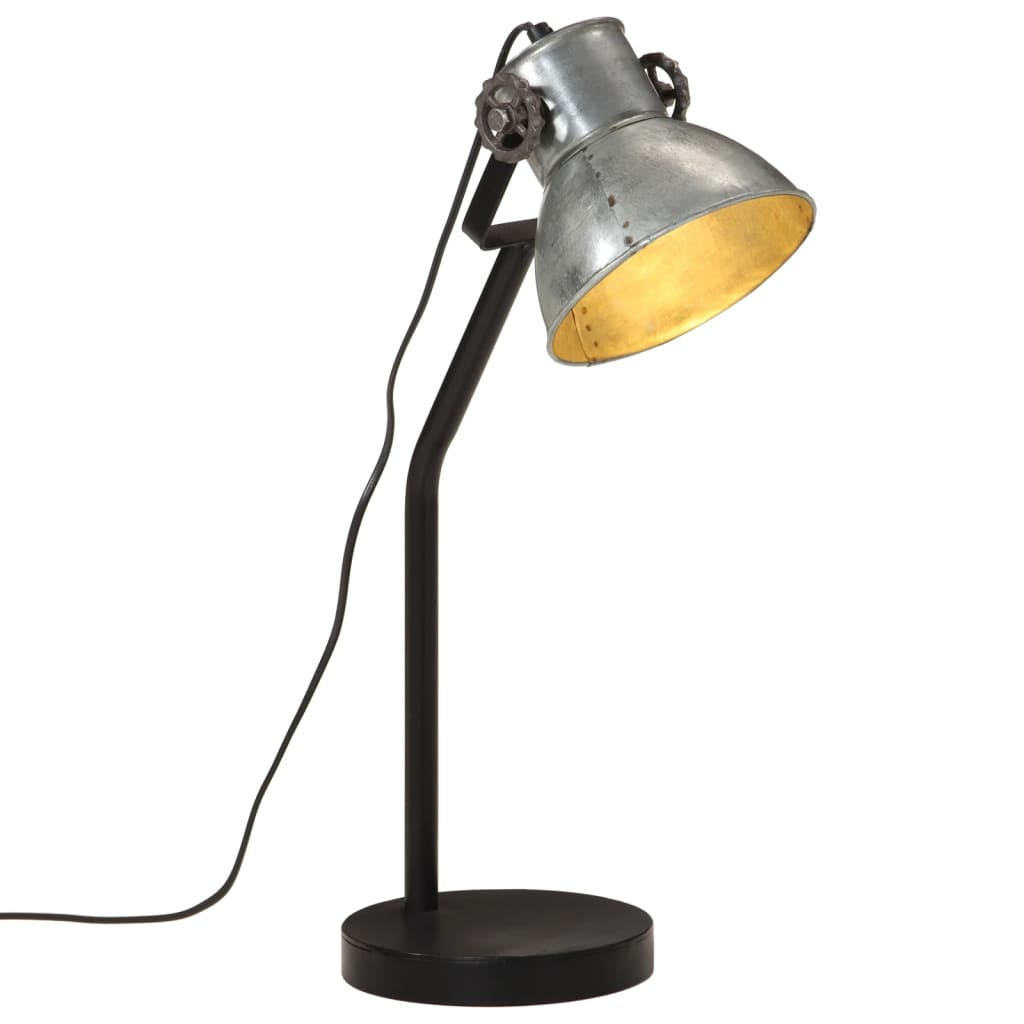 vidaXL Lampă de birou 25 W, argintiu vintage, 17x17x60 cm, E27 vidaXL Lampă de birou 25 W, argintiu vintage, 17x17x60 cm, E27