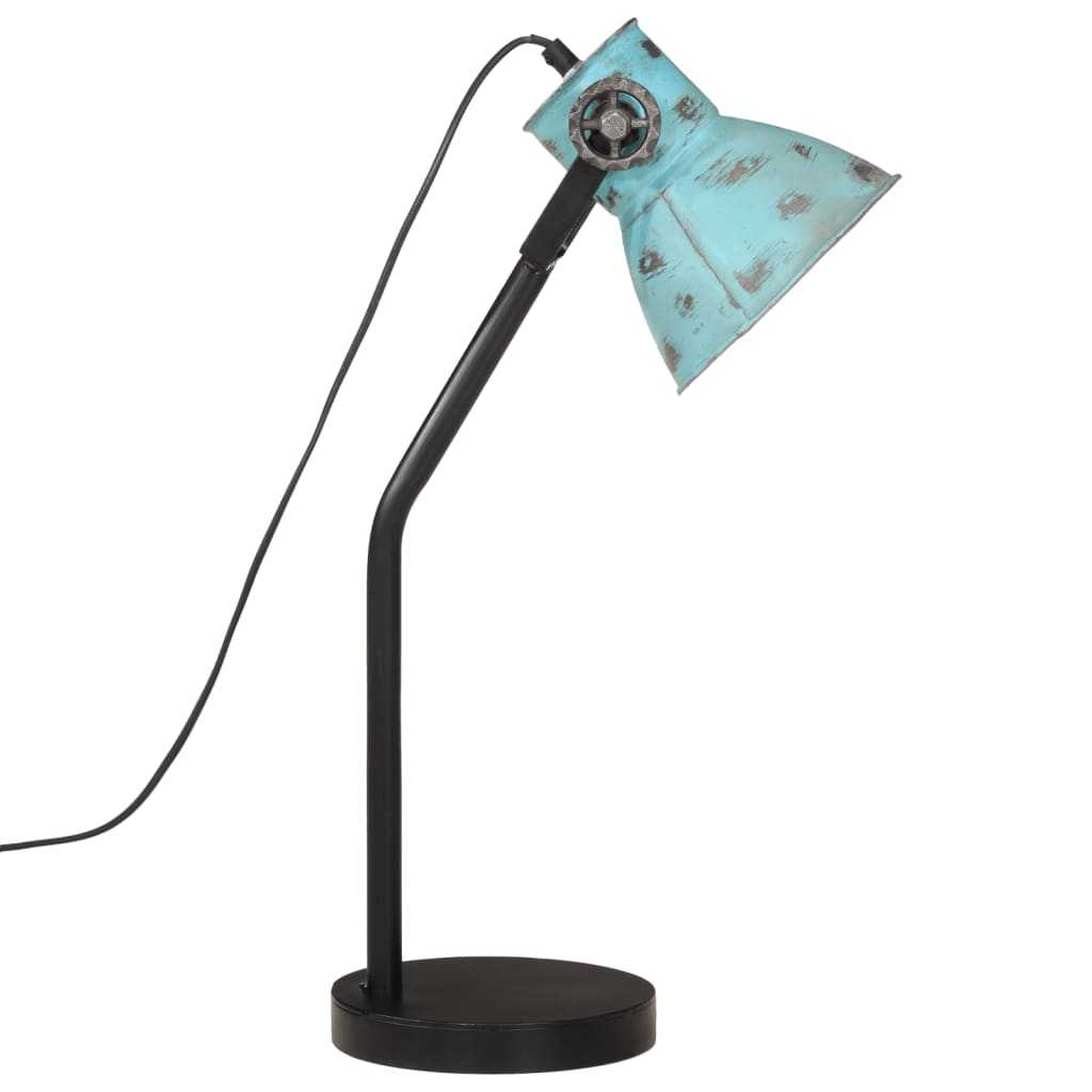 vidaXL Lampă de birou 25 W, albastru uzat, 17x17x60 cm, E27 vidaXL Lampă de birou 25 W, albastru uzat, 17x17x60 cm, E27