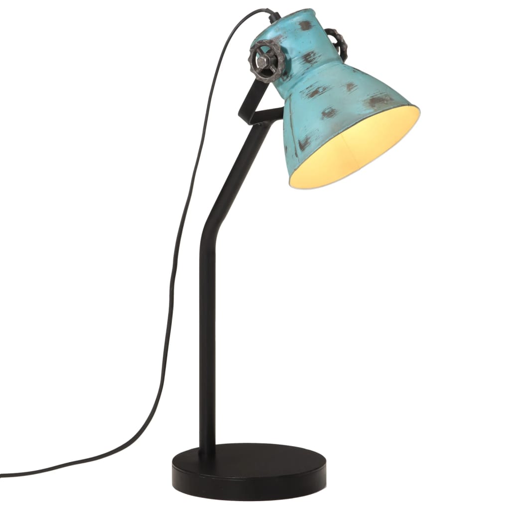 vidaXL Lampă de birou 25 W, albastru uzat, 17x17x60 cm, E27 vidaXL Lampă de birou 25 W, albastru uzat, 17x17x60 cm, E27