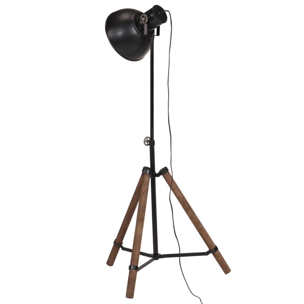 vidaXL Lampă de podea 25 W, negru, 75x75x90-150 cm, E27 vidaXL Lampă de podea 25 W, negru, 75x75x90-150 cm, E27