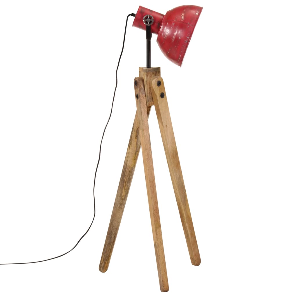 vidaXL Lampă de podea, 25 W, roșu uzat, 45x45x120 cm, E27 vidaXL Lampă de podea, 25 W, roșu uzat, 45x45x120 cm, E27