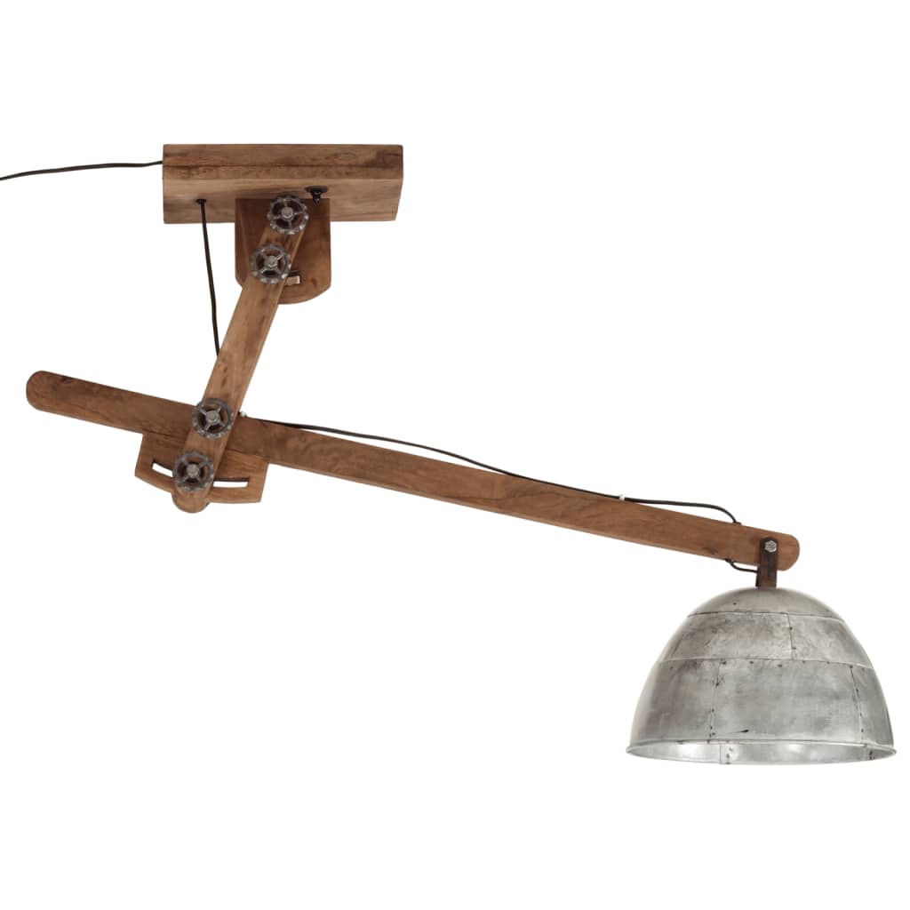 vidaXL Lampă de tavan 25 W, argintiu vintage, 105x30x65-108 cm, E27 vidaXL Lampă de tavan 25 W, argintiu vintage, 105x30x65-108 cm, E27