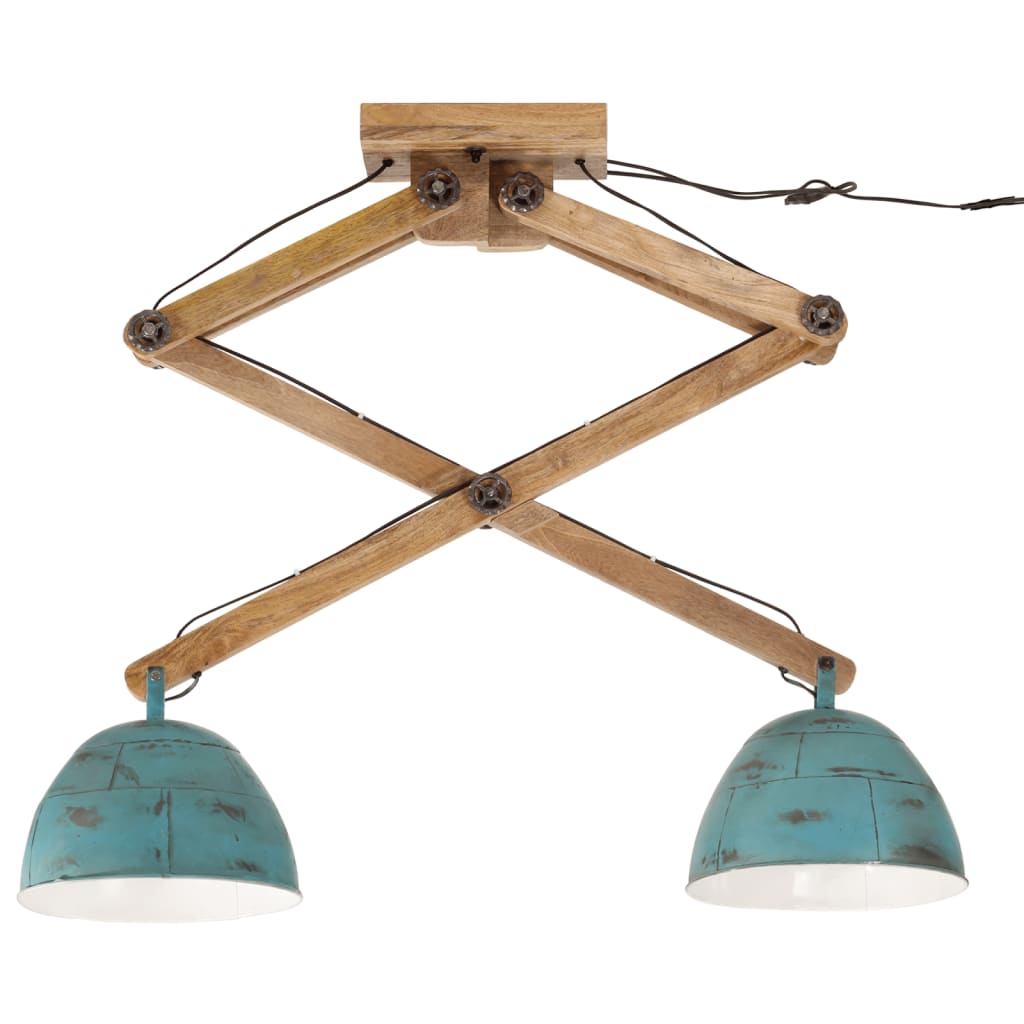 vidaXL Lampă de tavan 25 W, albastru uzat, 29x18x85 cm, E27 vidaXL Lampă de tavan 25 W, albastru uzat, 29x18x85 cm, E27