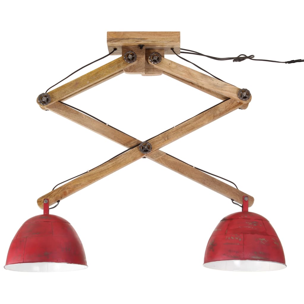 vidaXL Lampă de tavan 25 W, roșu uzat, 29x18x85 cm, E27 vidaXL Lampă de tavan 25 W, roșu uzat, 29x18x85 cm, E27