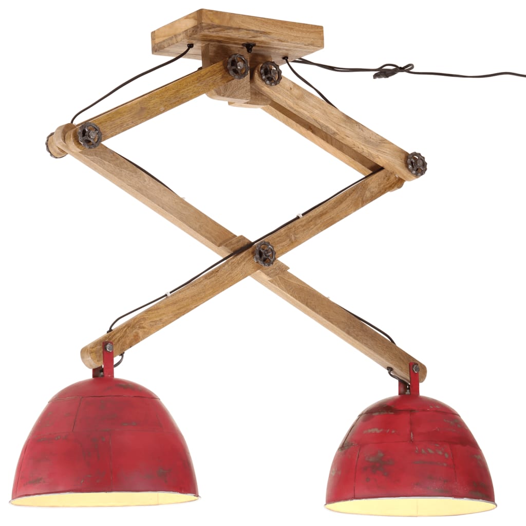 vidaXL Lampă de tavan 25 W, roșu uzat, 29x18x85 cm, E27 vidaXL Lampă de tavan 25 W, roșu uzat, 29x18x85 cm, E27