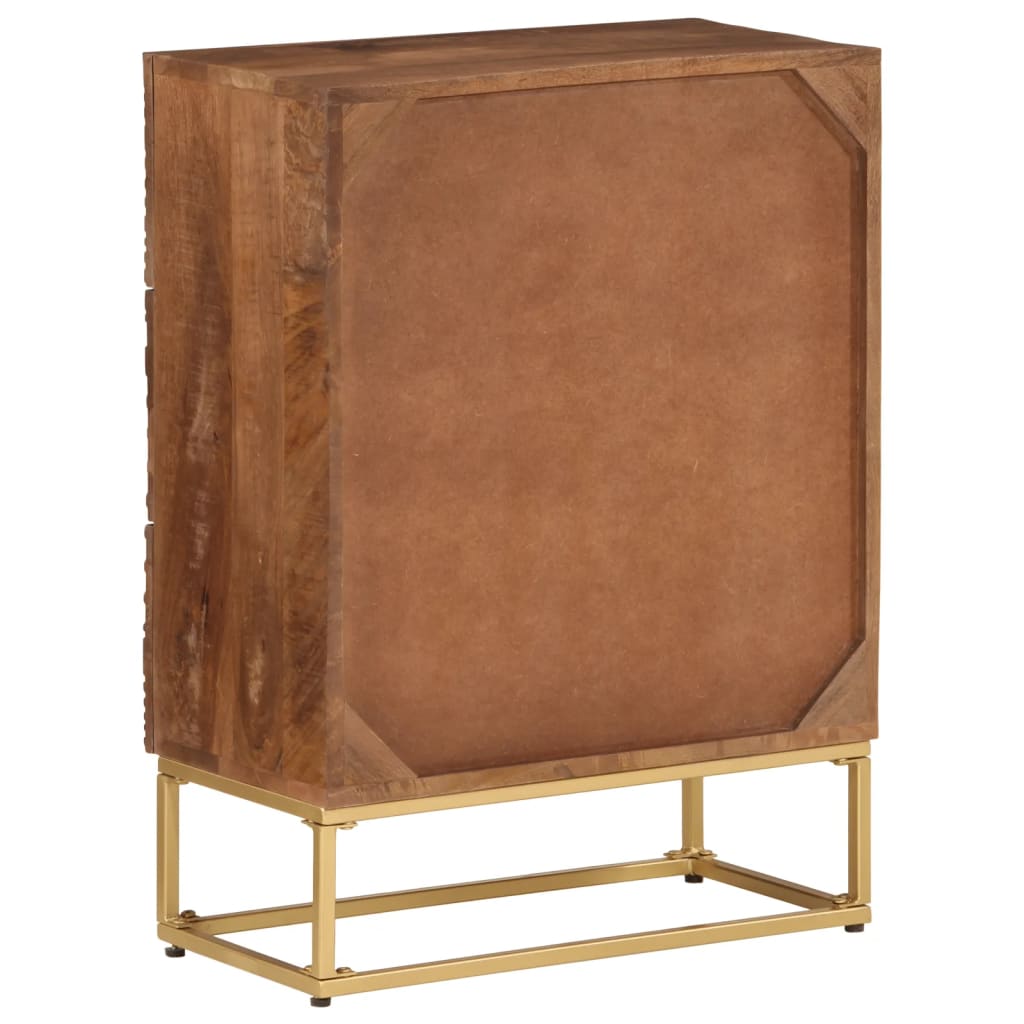 vidaXL Dulap cu sertare 55x30x76 cm, lemn masiv de mango și fier
