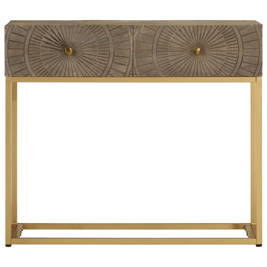 vidaXL Masă consolă, 90x30x76 cm, lemn masiv de mango și fier vidaXL Masă consolă, 90x30x76 cm, lemn masiv de mango și fier