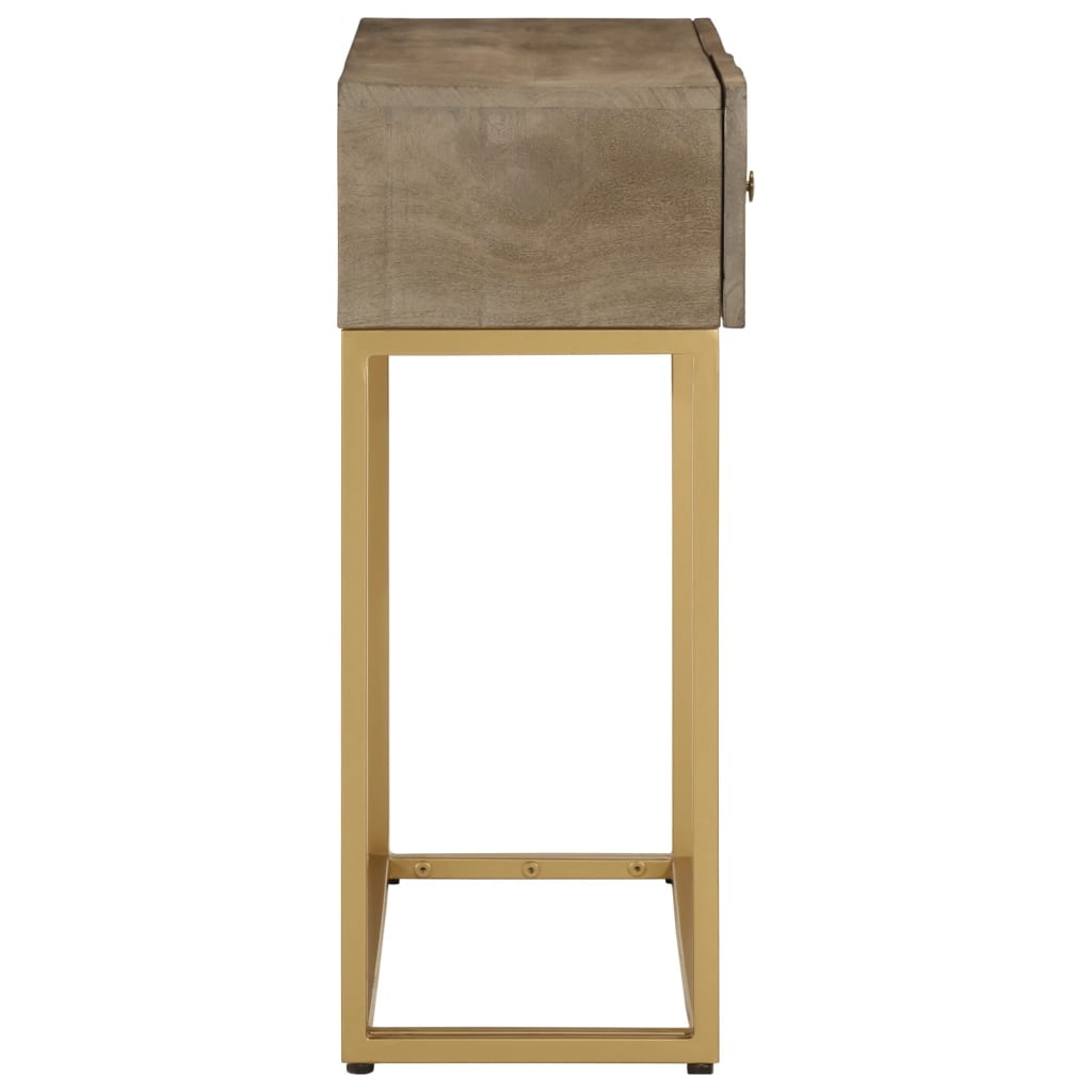 vidaXL Masă consolă, 90x30x76 cm, lemn masiv de mango și fier vidaXL Masă consolă, 90x30x76 cm, lemn masiv de mango și fier