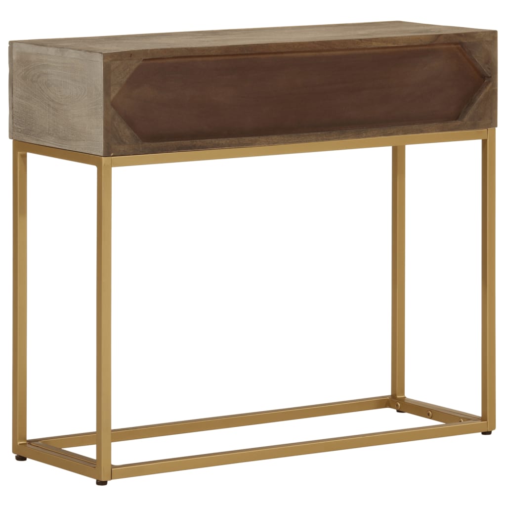 vidaXL Masă consolă, 90x30x76 cm, lemn masiv de mango și fier vidaXL Masă consolă, 90x30x76 cm, lemn masiv de mango și fier