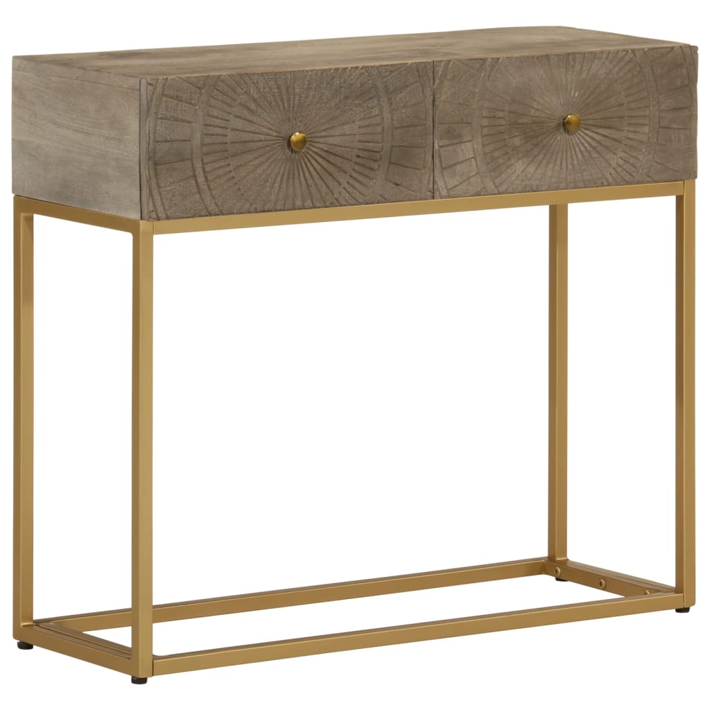 vidaXL Masă consolă, 90x30x76 cm, lemn masiv de mango și fier vidaXL Masă consolă, 90x30x76 cm, lemn masiv de mango și fier