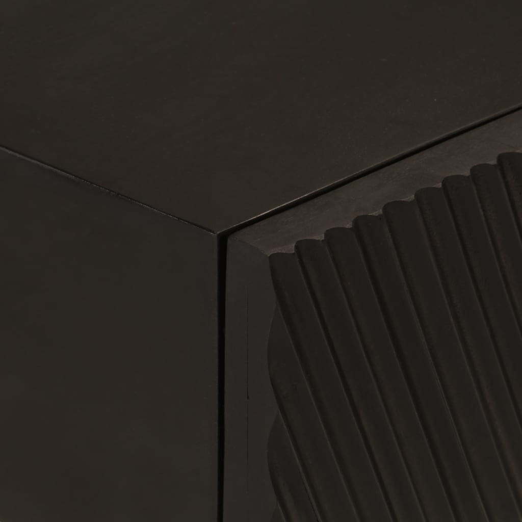 vidaXL Masă consolă, neagră 90x30x76 cm, lemn masiv de mango și fier