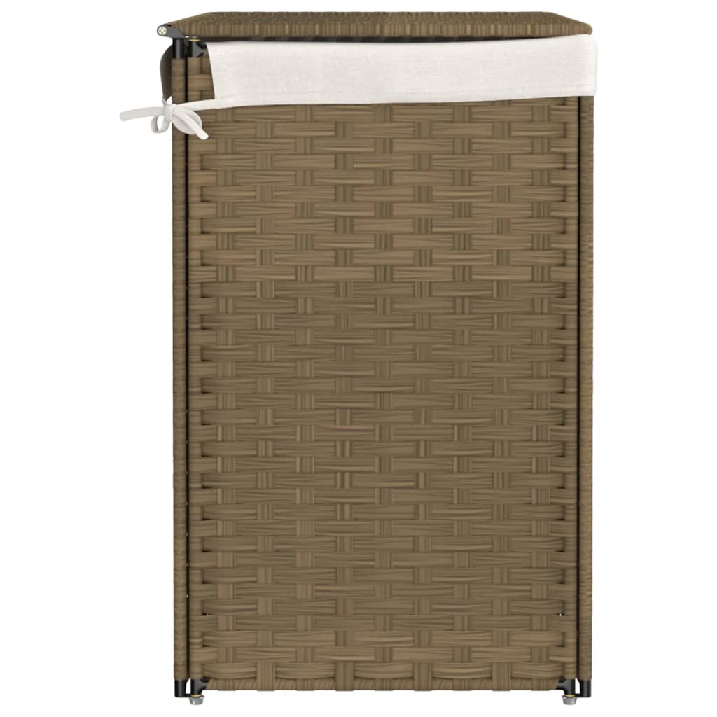 vidaXL Coș de rufe cu 2 secțiuni, 53x35x57 cm, poliratan vidaXL Coș de rufe cu 2 secțiuni, 53x35x57 cm, poliratan