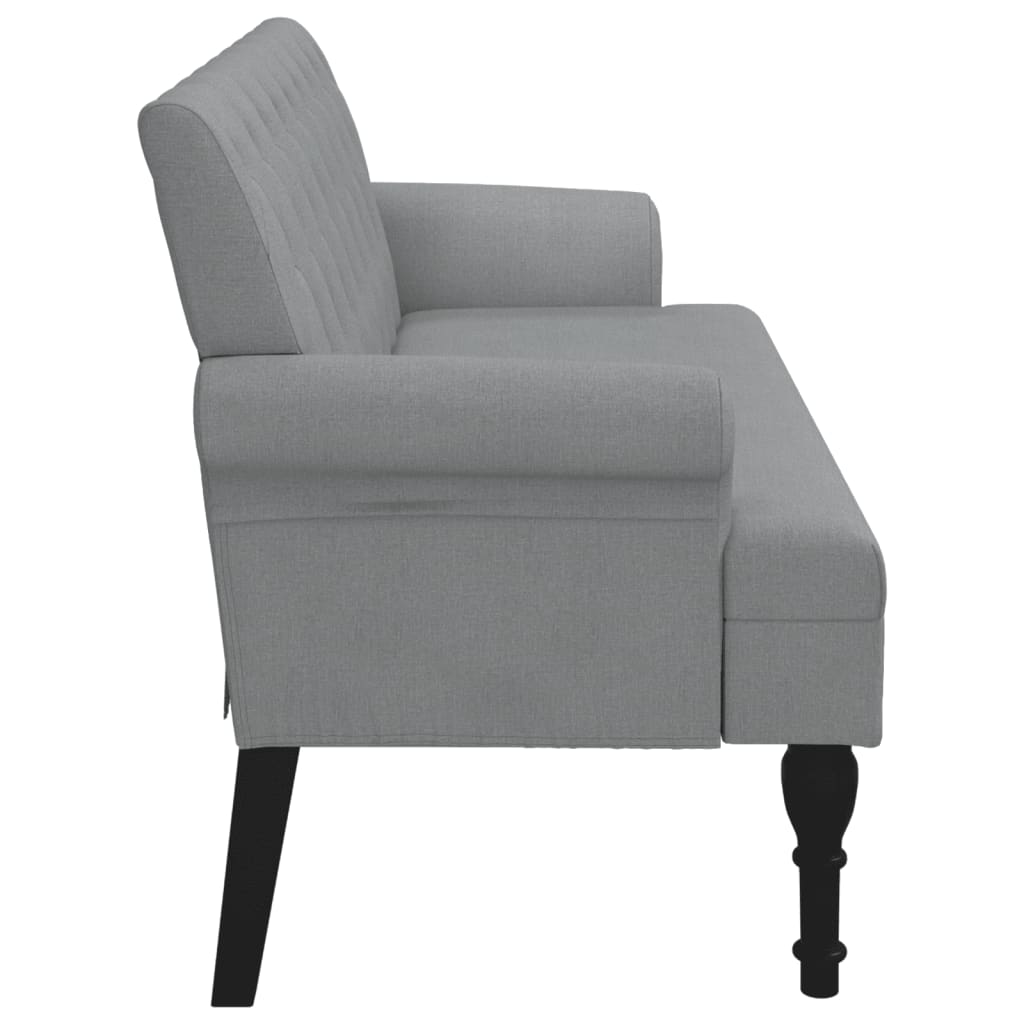 vidaXL Bancă cu spătar, gri deschis, 120x62x75,5 cm, textil vidaXL Bancă cu spătar, gri deschis, 120x62x75,5 cm, textil
