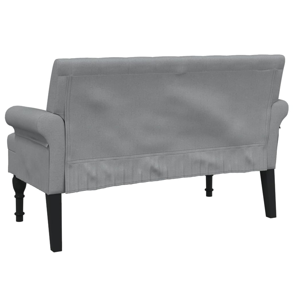 vidaXL Bancă cu spătar, gri deschis, 120x62x75,5 cm, textil vidaXL Bancă cu spătar, gri deschis, 120x62x75,5 cm, textil