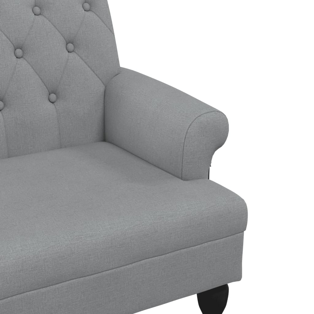 vidaXL Bancă cu spătar, gri deschis, 120x62x75,5 cm, textil vidaXL Bancă cu spătar, gri deschis, 120x62x75,5 cm, textil