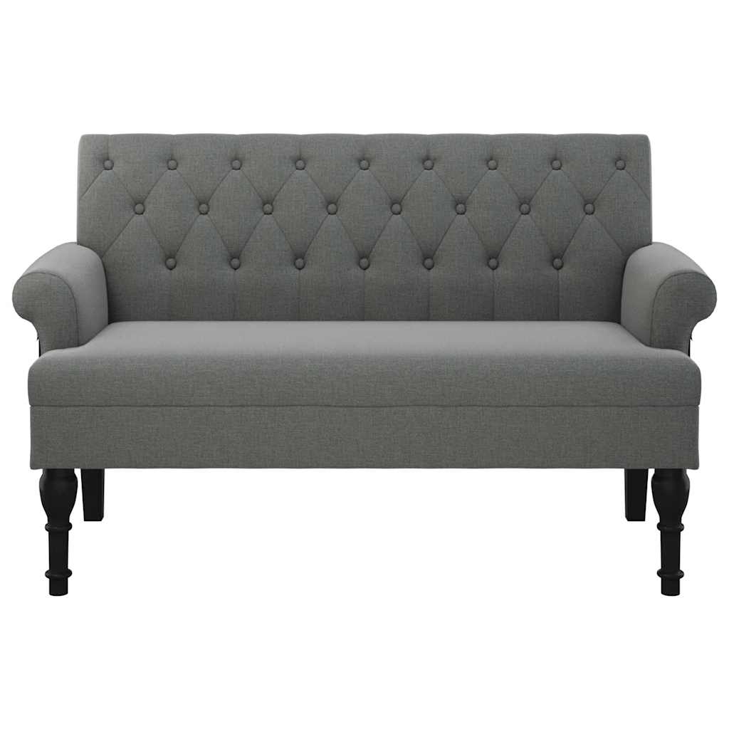 vidaXL Bancă cu spătar, gri închis, 120x62x75,5 cm, material textil vidaXL Bancă cu spătar, gri închis, 120x62x75,5 cm, material textil