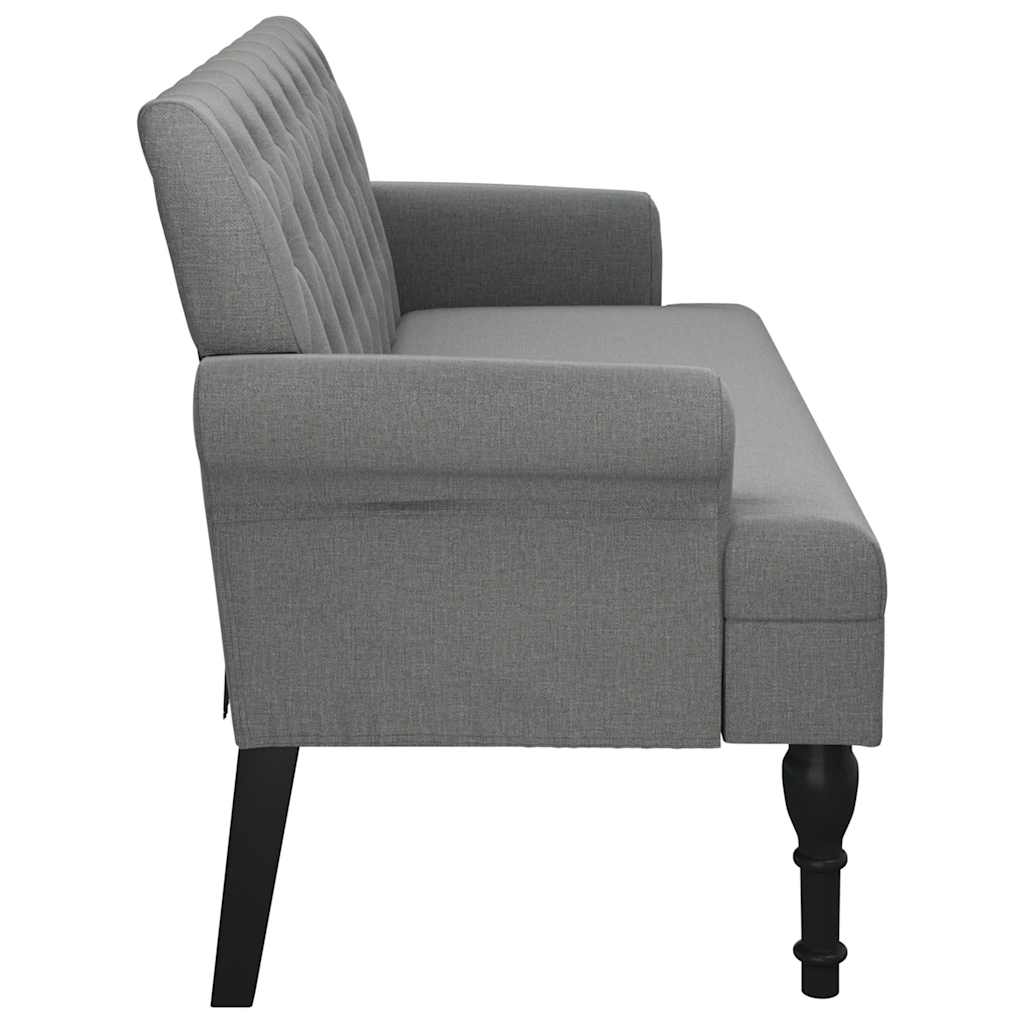 vidaXL Bancă cu spătar, gri închis, 120x62x75,5 cm, material textil vidaXL Bancă cu spătar, gri închis, 120x62x75,5 cm, material textil