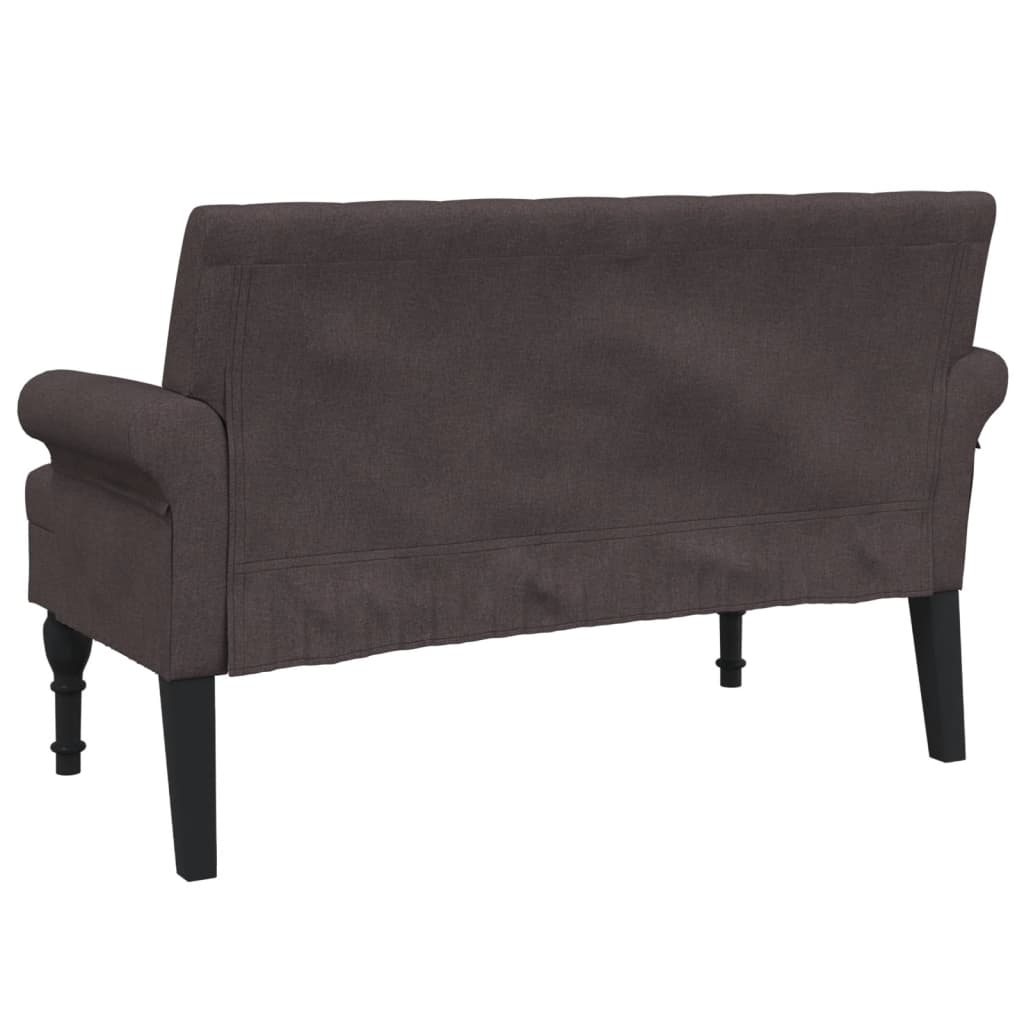 vidaXL Banchetă cu spătar, maro închis, 120x62x75,5 cm, textil vidaXL Banchetă cu spătar, maro închis, 120x62x75,5 cm, textil