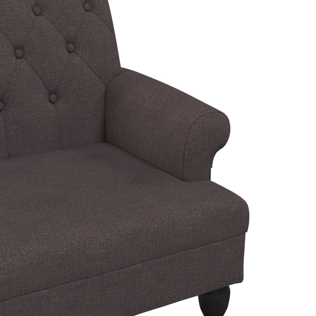 vidaXL Banchetă cu spătar, maro închis, 120x62x75,5 cm, textil vidaXL Banchetă cu spătar, maro închis, 120x62x75,5 cm, textil